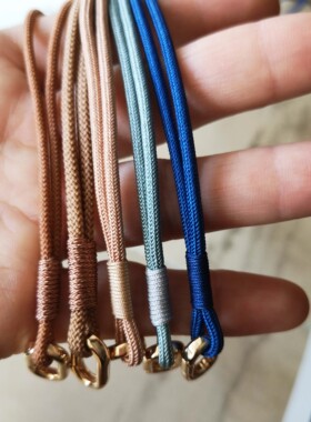 [观心]深卡其粗细百搭手工绳编链
