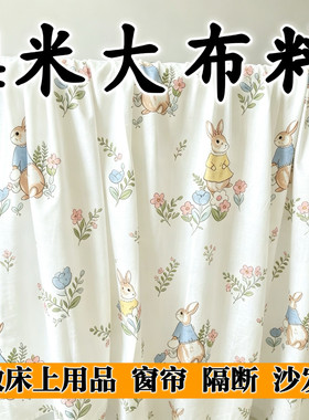 特价直销4米大块花布料可diy床上用品窗帘隔断防尘布沙发罩多花色