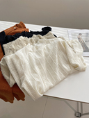 衫 毛绒感花边领蕾丝打底衫 秋冬百搭显瘦中领镂空长袖 内搭上衣女