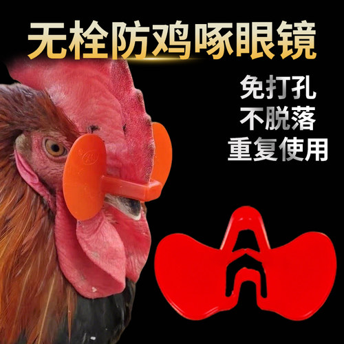 鸡眼镜防鸡啄无栓带孔防啄鸡用眼镜公鸡防啄蛋的眼镜防打架鸡眼罩