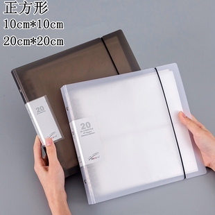 方卡卡册10*10cm作品收纳册油画棒小画收藏夹方形收纳册20*20画册