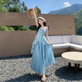 云南旅游两件套度假风抹胸小吊带上衣穿搭半身裙独特漂亮夏日套装