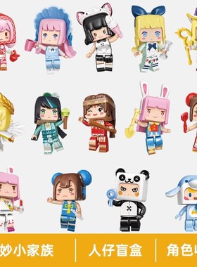 启蒙奇妙家族迷你世界盲盒人仔人偶72035小颗粒拼装积木六一礼物