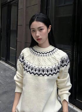 stay the night费尔岛毛衣男女款秋冬季慵懒高级感针织衫打底内搭