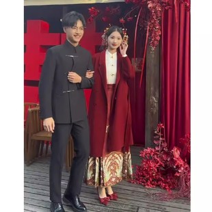 中山装 新中式 男婚礼订婚穿搭中国风立领西装 外套高级感痞帅气西服