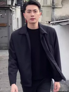 机关干部领导行政夹克男装商务青年公务员外套厅局风修身通勤衣服