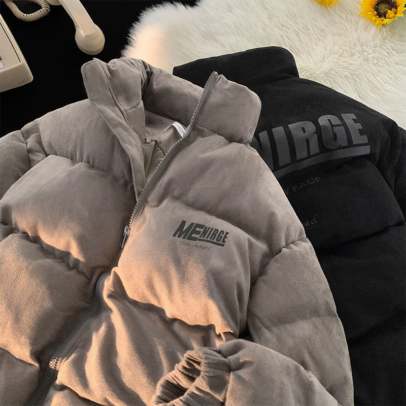麂皮绒立领棉衣男冬季美式复古宽松潮流加厚青少年潮牌棉服男外套,男装,棉衣,淘宝优惠券,粉丝福利购,淘宝优惠卷
