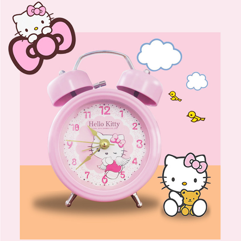 HelloKitty联名款TIMESS闹钟个性懒人儿童闹铃声音超大金属打铃钟怎么样,好用不?