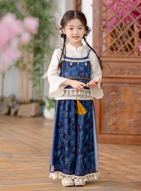 2025新汉代女孩民族风格服装婴儿秋季民族风格表演服装姐妹春秋服