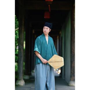 商邑武备 明制对穿交领半袖 汉服常服 射艺 茶道 居家服 男女款