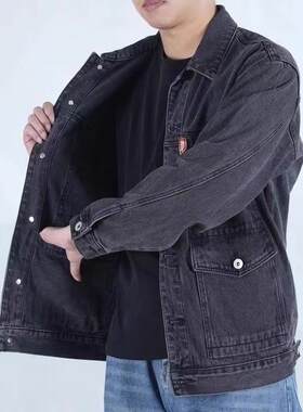2025春秋冬季牛仔外套电焊工作服男士工装焊工防烫劳保服工地耐磨