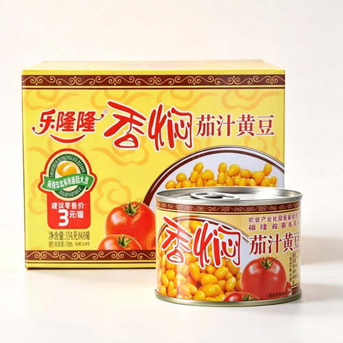 乐隆隆香焖茄汁黄豆罐头即食下饭