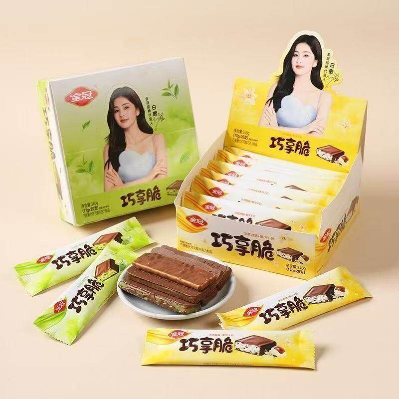 金冠巧享脆巧克力饼干抹茶冰淇凌混合口味散装休闲零食白鹿代言
