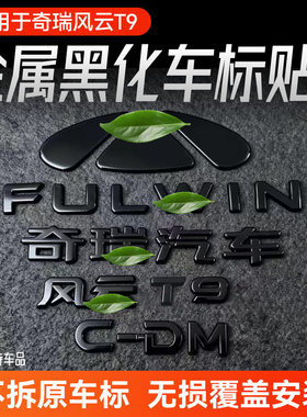 适用于风云T9黑化车标贴