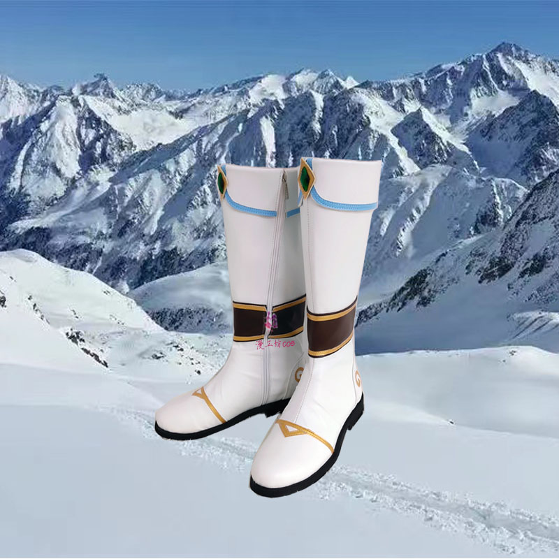 原神魈踏雪寻梅冬装cos鞋子定制