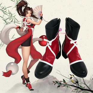 漫工坊王者不知火舞cos鞋子定制动漫游戏cosplay靴子来图定做