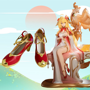 漫工坊狐妖小红娘涂山红红金羽华裳cos鞋子定制电脑游戏cosplay