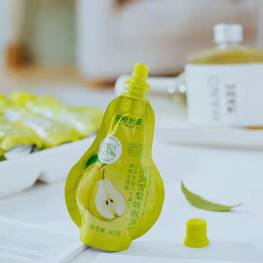 北海道蒟蒻果冻袋装藤野制菓清润雪梨汁吸吸冻网红零食60gx6支