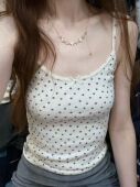 Girl bm风碎花小吊带背心女内搭夏季 外穿修身 Brandy 短款 上衣