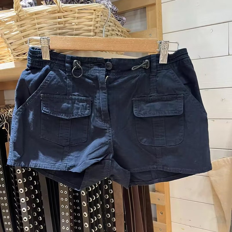 藏蓝色休闲裤热裤女短