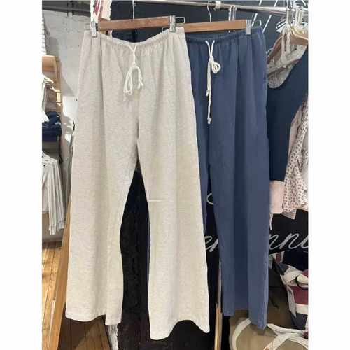 国内不退换浅灰系带现货长裤