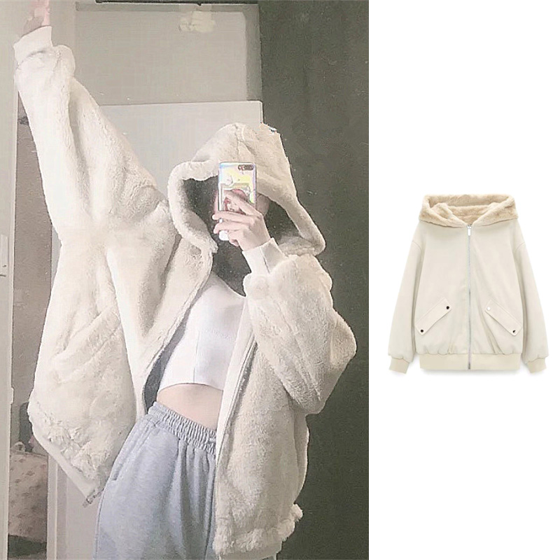 毛毛外套女加厚双面穿