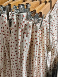 休闲直筒裤 bm草莓长裤 美式 松紧腰纯棉居家裤 Brandy 阔腿裤 girl