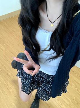 Brandy girl bm美式复古碎花半身裙女夏季2024新款小个子蛋糕裙