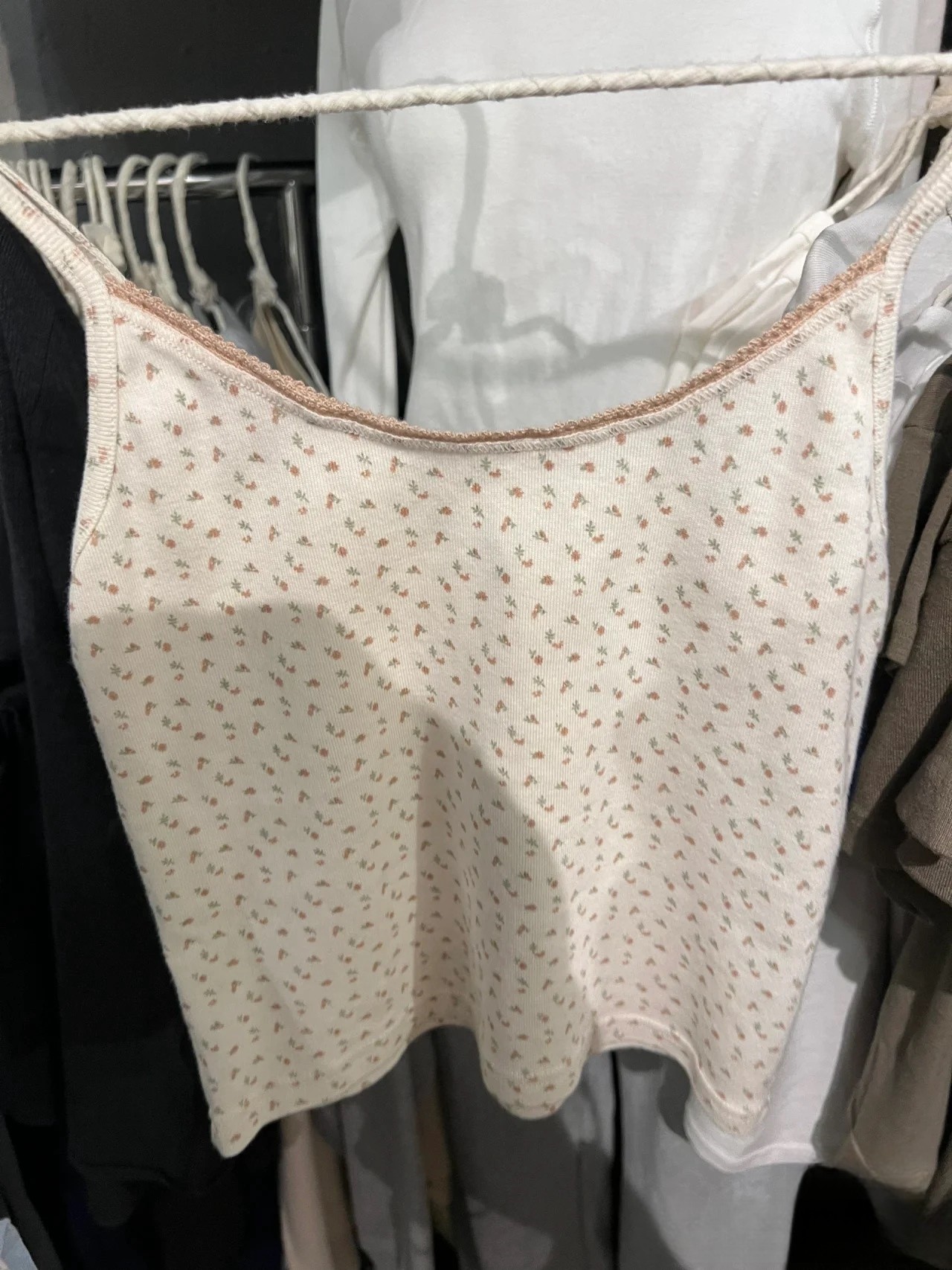 Brandy girl bm吊带上衣女夏季无袖背心纯欲风花边蝴蝶结小个子短