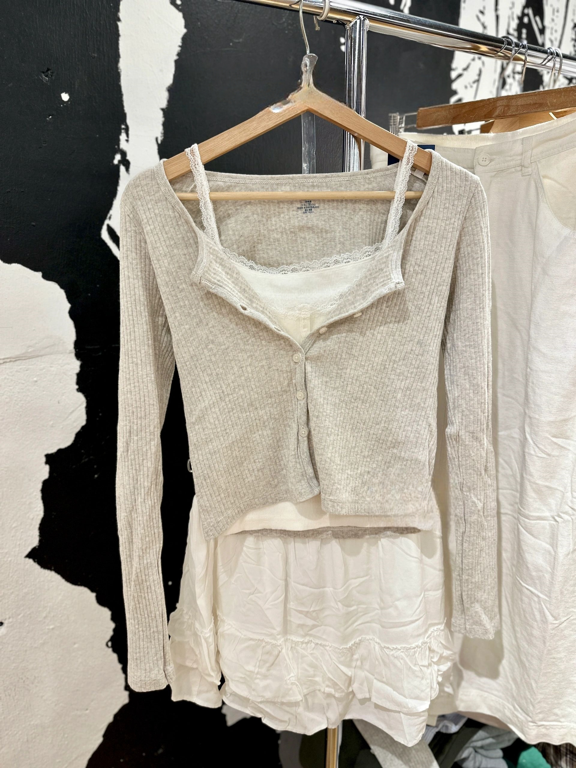 Brandy girl bm春新款长袖zelly纯欲甜辣短款长袖开衫上衣短外套