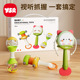 婴儿手摇铃0到6个月宝宝抓握训练沙锤可啃咬拨浪鼓新生儿礼盒玩具