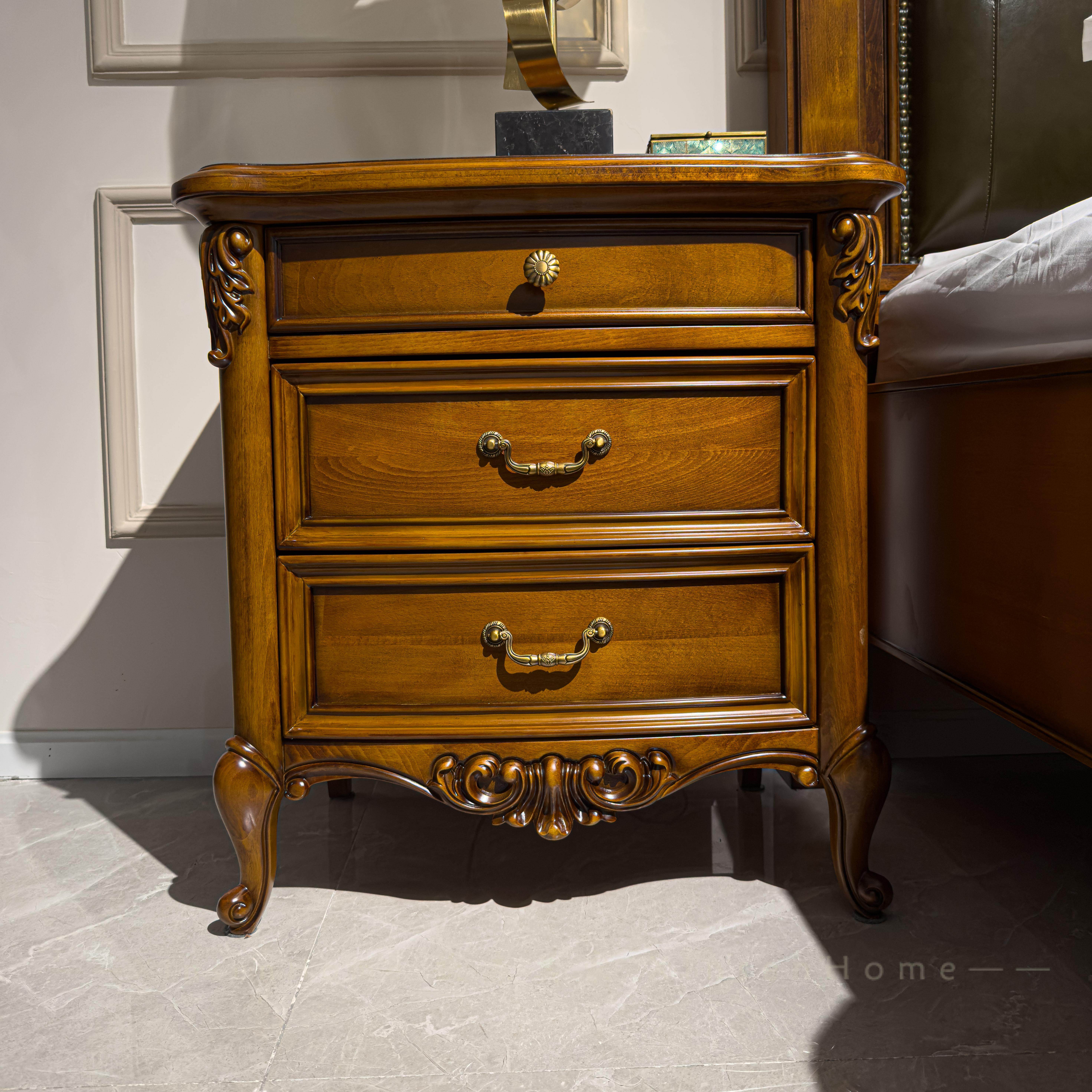 美式复古实木斗柜卧室储物柜收纳柜欧式斗橱抽屉柜新古典