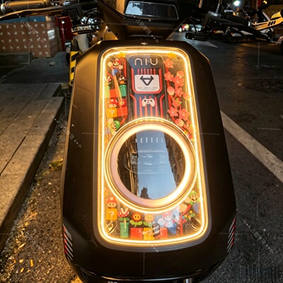 适用小牛NXT NLT NX风速车头前脸面板内部装饰电动车低压cob灯带