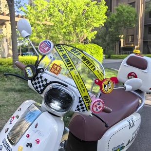 适用大拉本田NS150LA/NS125la风挡金属税牌贴纸不锈钢改装饰配件