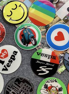 适用于VESPA比亚乔春天冲刺150 GTS300 GTV RA绵羊改装软磁铁车贴