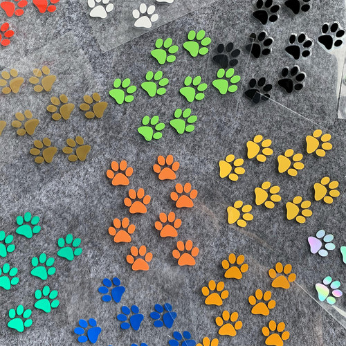 汽车贴纸个性心电图猫爪脚印贴花