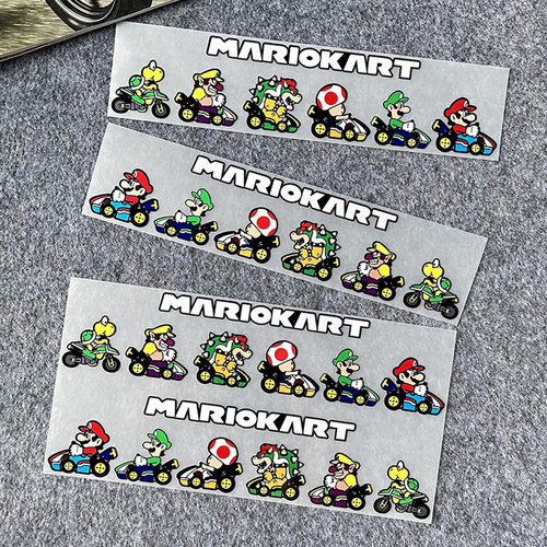 适用马里奥赛车贴纸卡通游戏卡丁车窗玻璃摩托机车身划痕装饰贴画