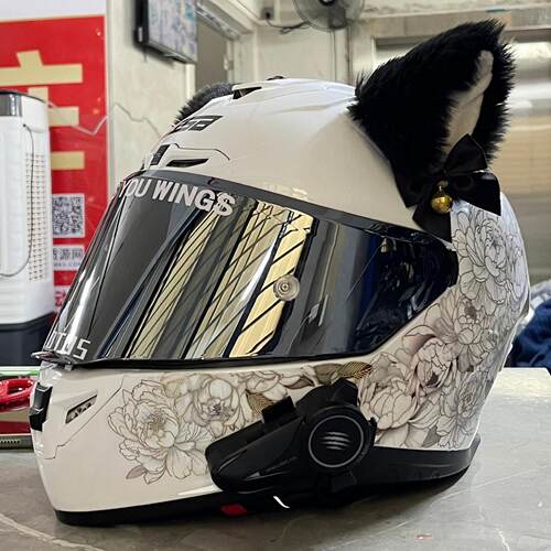 适用于SHOEI ARAI LS2 GSA AGV头盔装饰贴花烫金百花繁花玫瑰贴纸