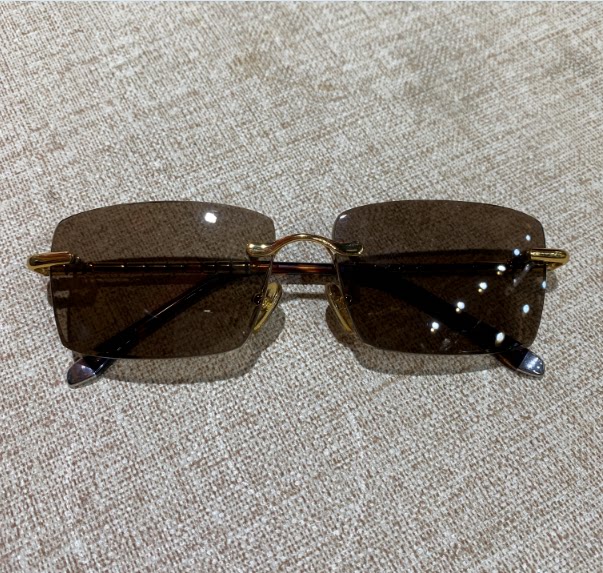 石头镜40年厂家天然水晶太阳眼镜男无框个性遮阳时尚护目平光墨镜