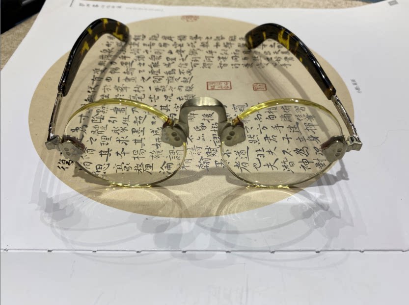 石头镜40年厂家天然水晶竹叶青圆形无框个性男款防辐射高清养眼镜