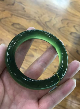 东北透闪石玉手镯岫玉岫岩玉老坑岫玉180料水头足颜色正绿净度高