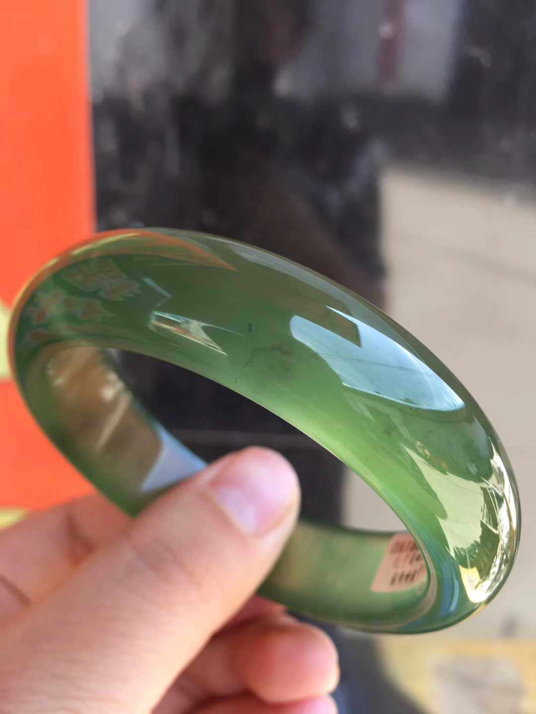 淘宝直播间秀玉岫玉180料手镯冰糯种岫岩玉辽宁鞍山女款56口径厂