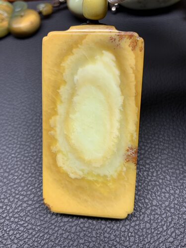 天然和田玉东北籽料椴树林河磨玉平安无事牌大牌子吊坠挂坠85克