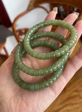 和田玉析木河磨玉手串自然光拍摄性价比高尺寸8乘5一手货源可定制