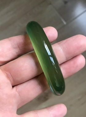 岫玉老坑180料绿冰手镯玉镯镯子56.8-13.6mm颜色深水头好女士专属