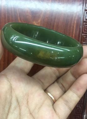 手镯绿色复古大口径岫岩玉