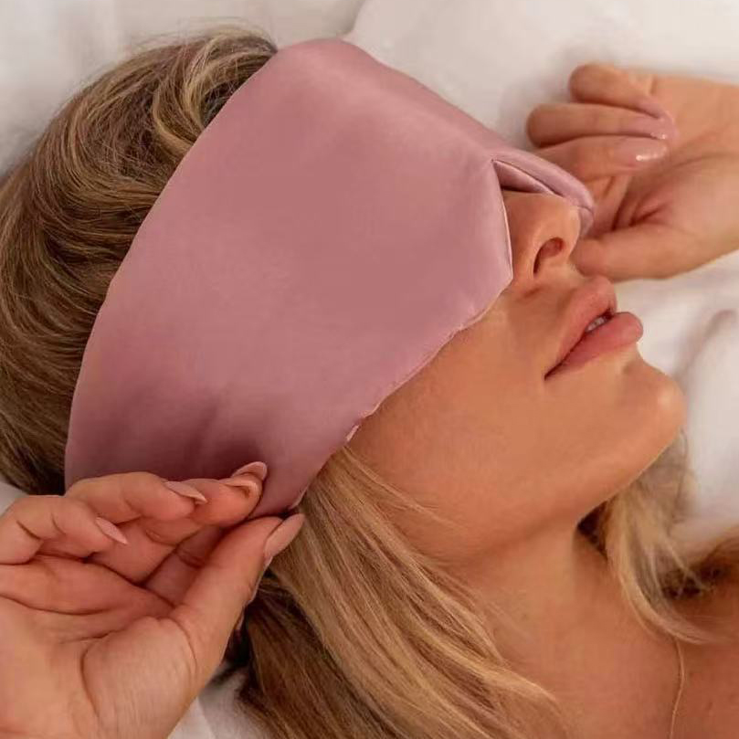 22姆米真丝眼罩睡眠旅行遮光降噪透气加大加厚男生女飞机护耳