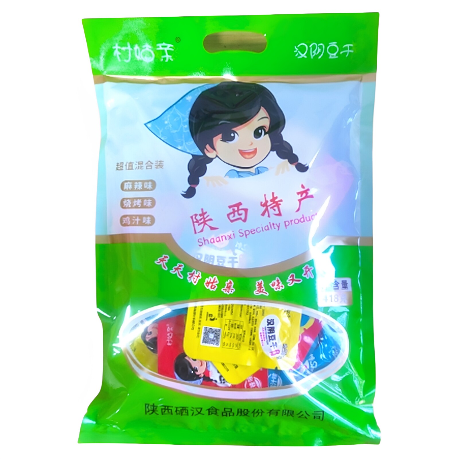 汉阴豆干麻辣烧烤鸡汁味独立真空袋豆腐干休闲小零食陕西安康特产