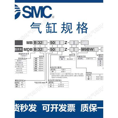 SMC带法兰气缸MBG/MDBG32-25-40-50-63-80-100-125-175-250-900-Z