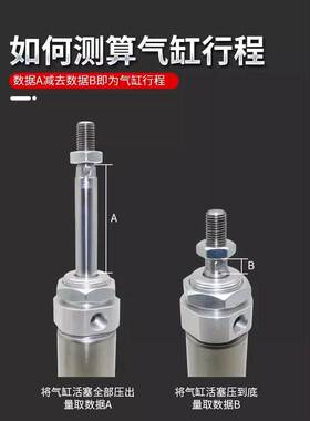 亚德客气缸MF20/25/32/40X25X50X75X100X125X150X200X250X300SCM